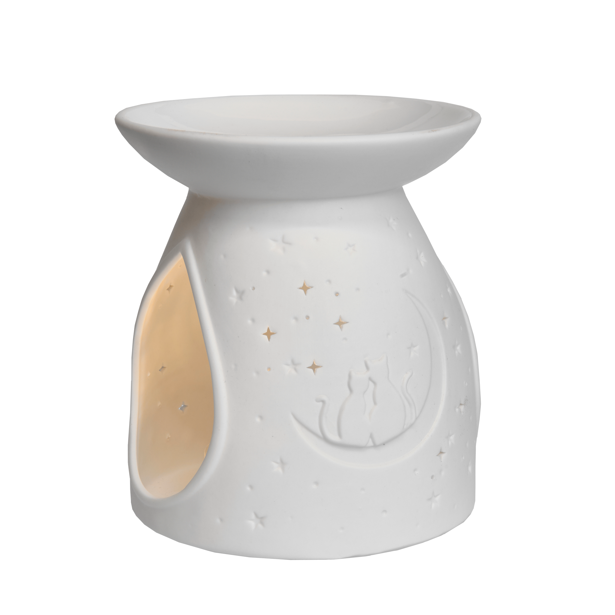 32959 Half-moon with Cats, Oil-burners, Pack of 6