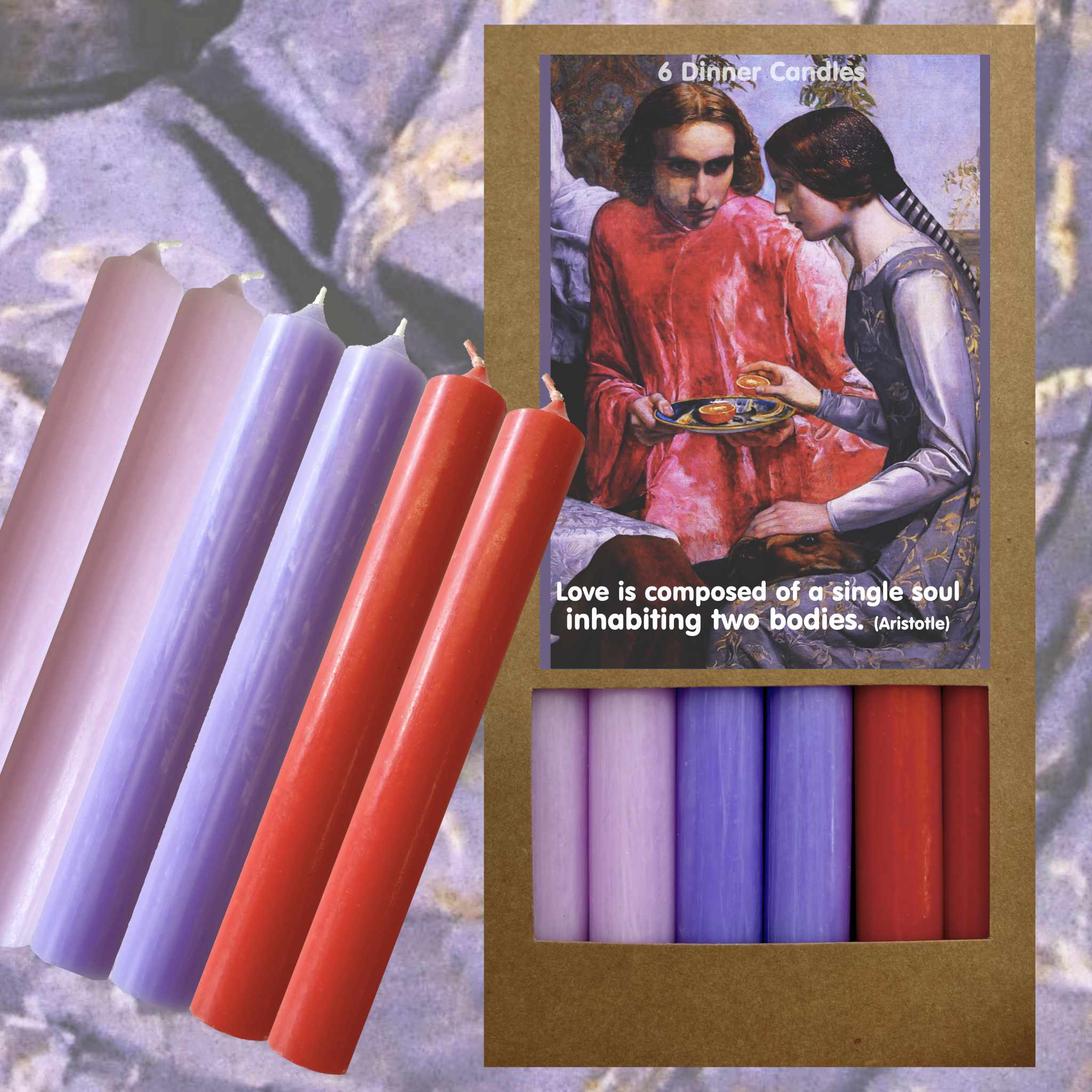 CANDLE SETS, MILLAIS, Lorenzo and Isabella, 6 BOXES