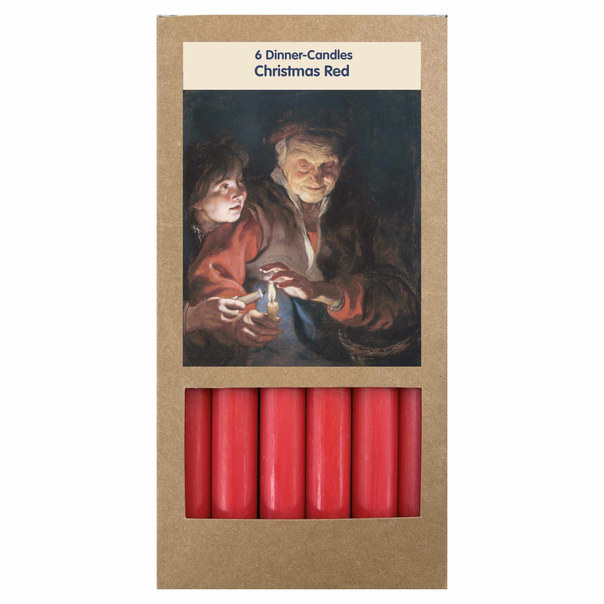 CANDLE SETS,  CHRISTMAS RED, 6 BOXES