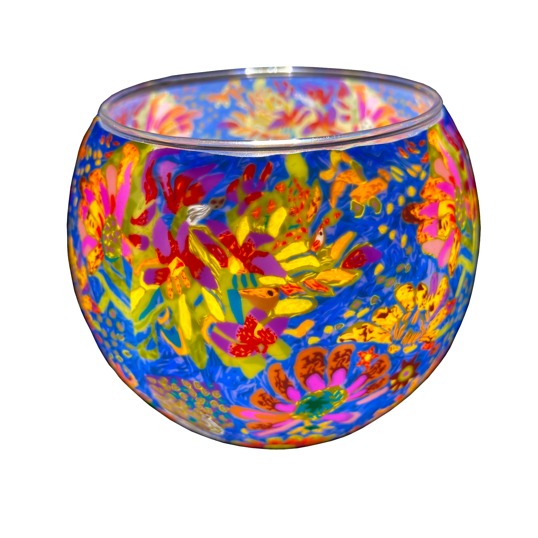 21415 Dream of Blossom, 11cm Glowing Glass, Pack of 6