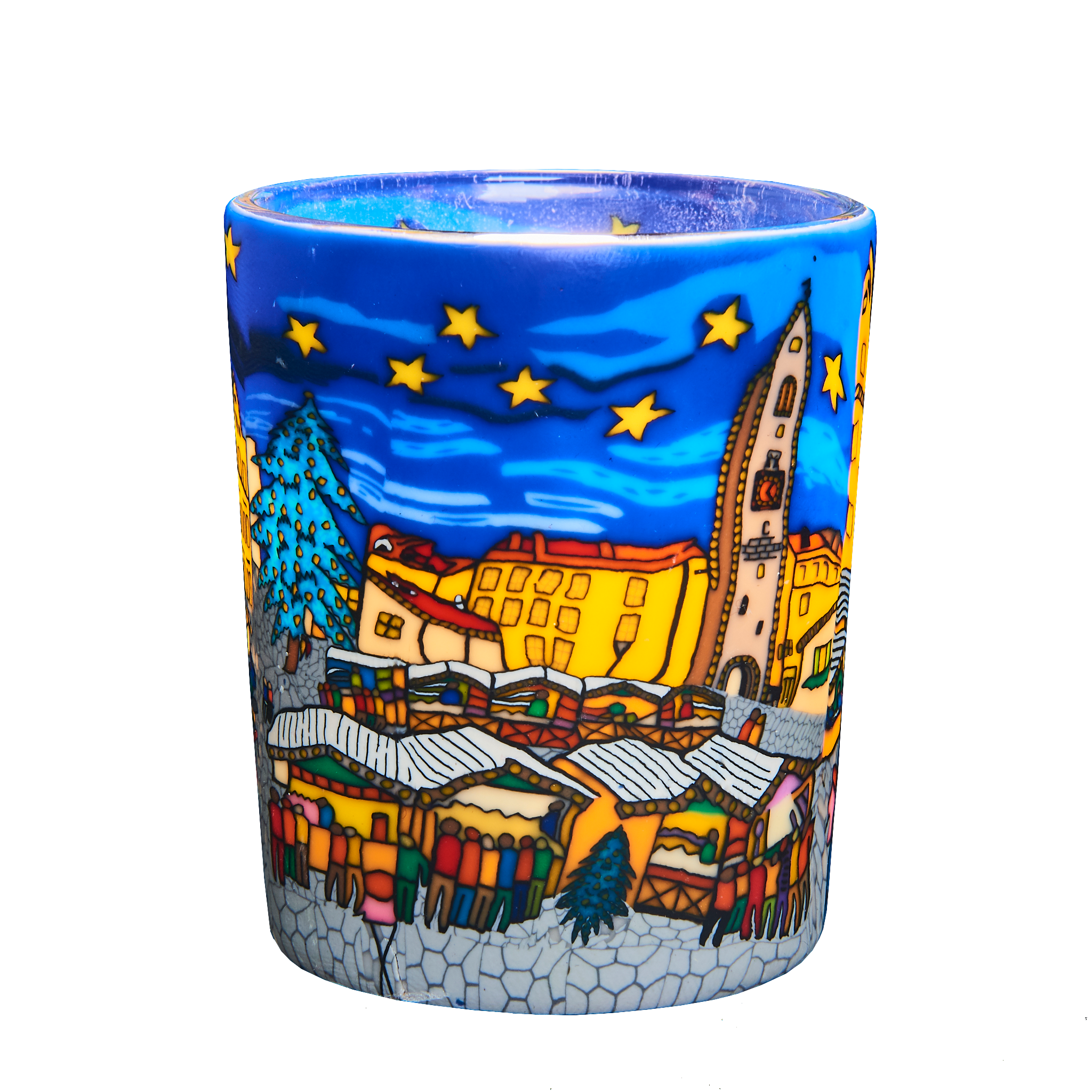 Christmas Market Votive Glowing Glass, Pack of 6