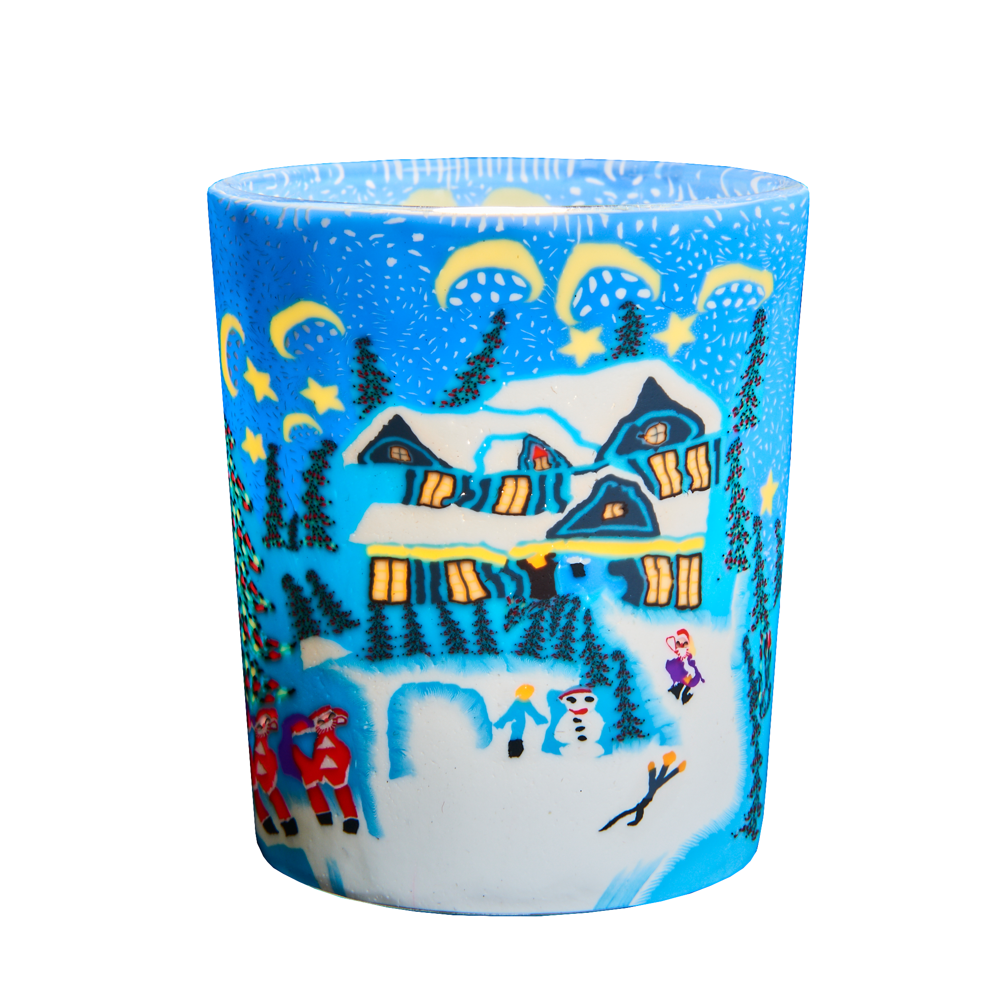 Winter Votive Glowing Glass, Pack of 6