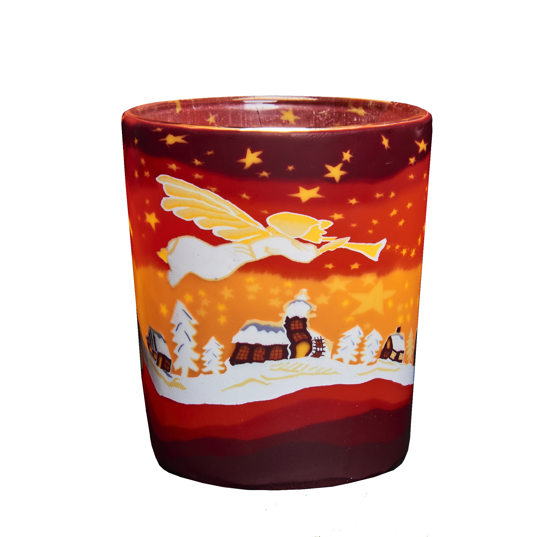 Angel Votive Glowing Glass, Pack of 6