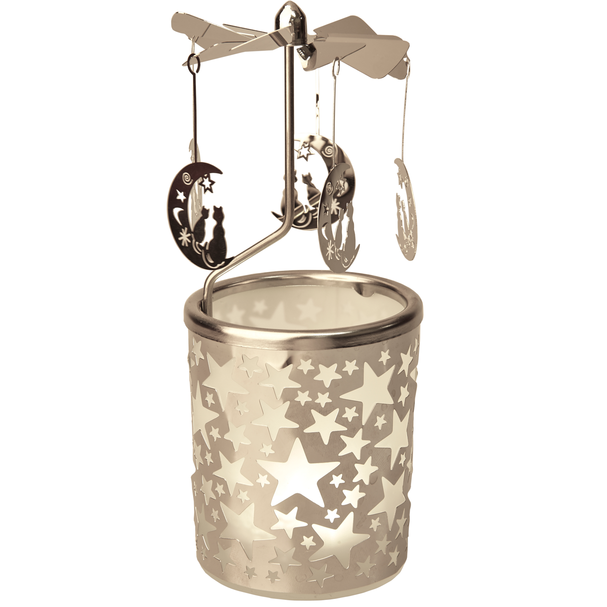 Half Moon & Cats Rotary Carousels, Pack of 6
