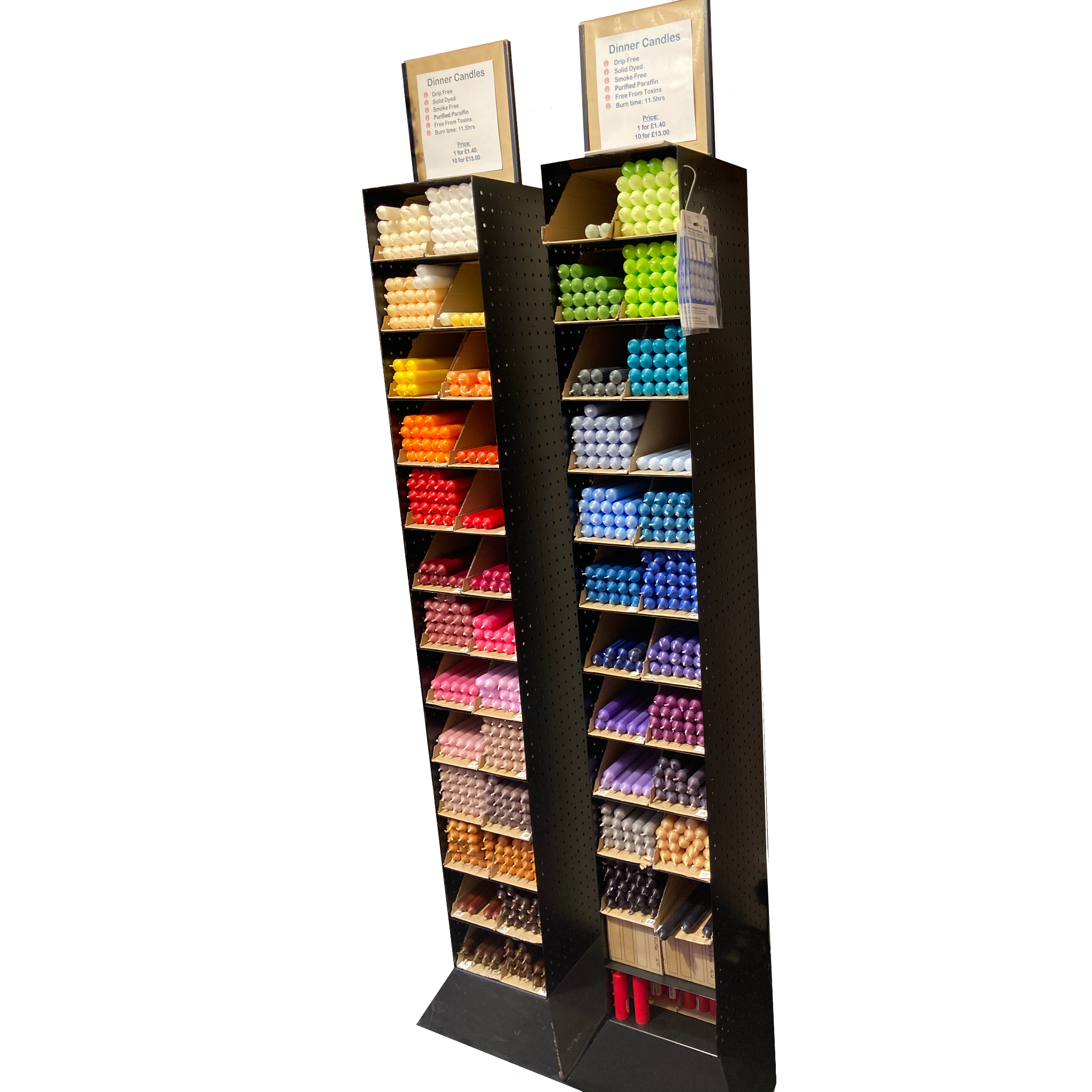 Display for Dinner Candles, Tall sizes