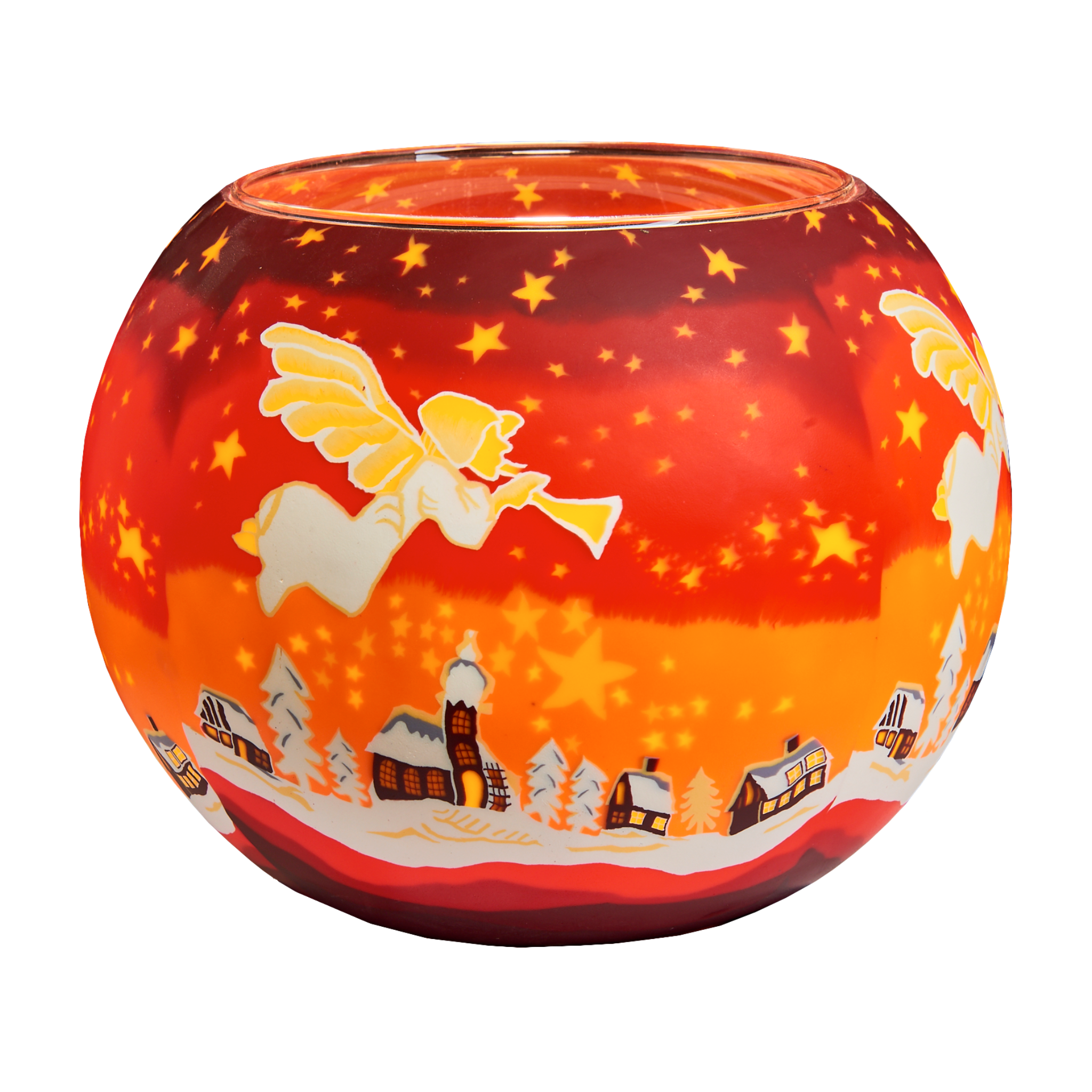 XL Angel 15cm Glowing Glass Pack of 4