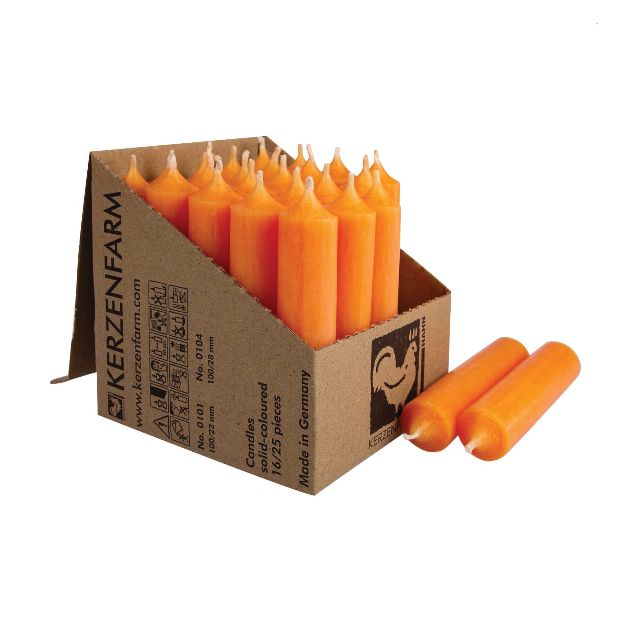 Dinner Candles, Short, Box of 25