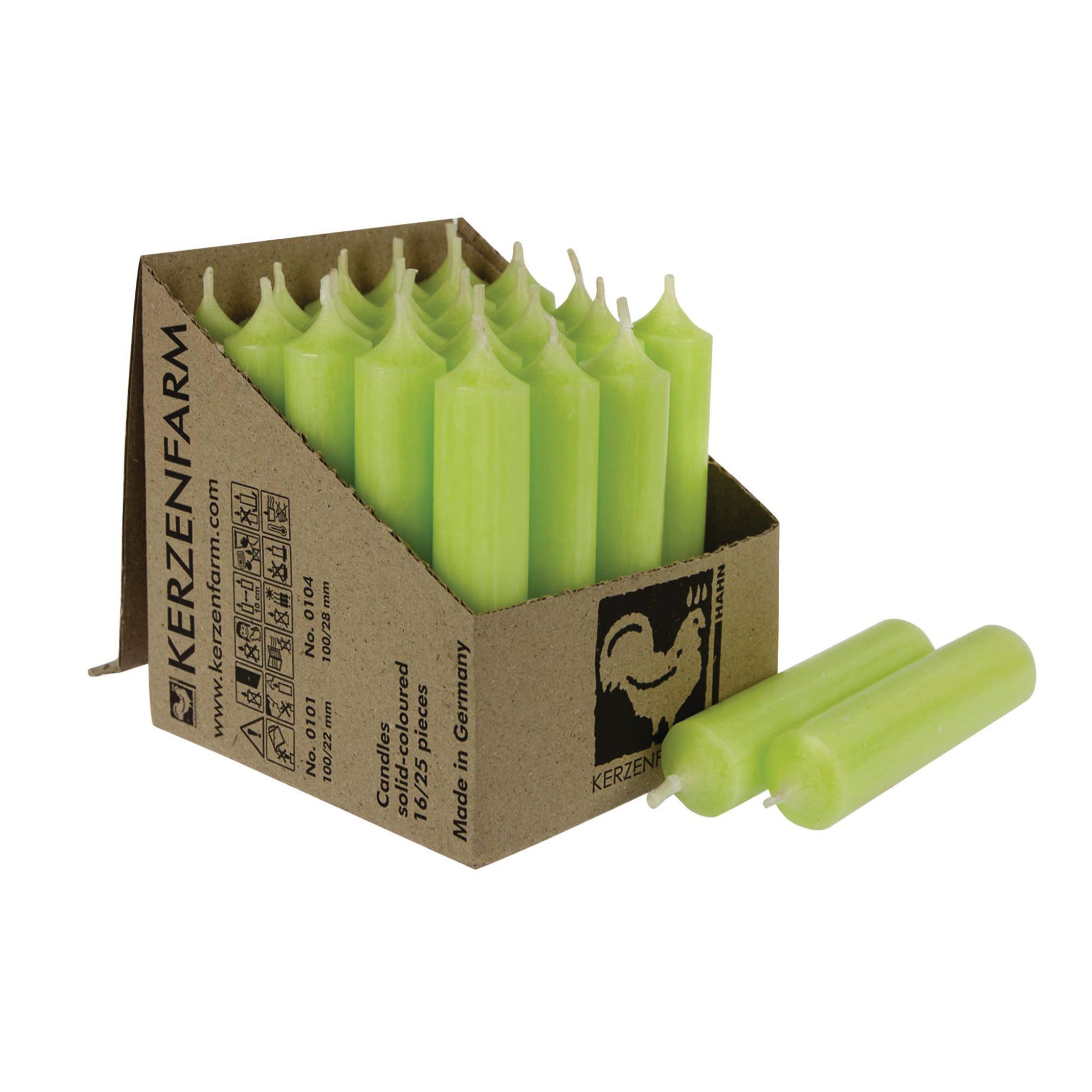 Dinner Candles, Short, Box of 25