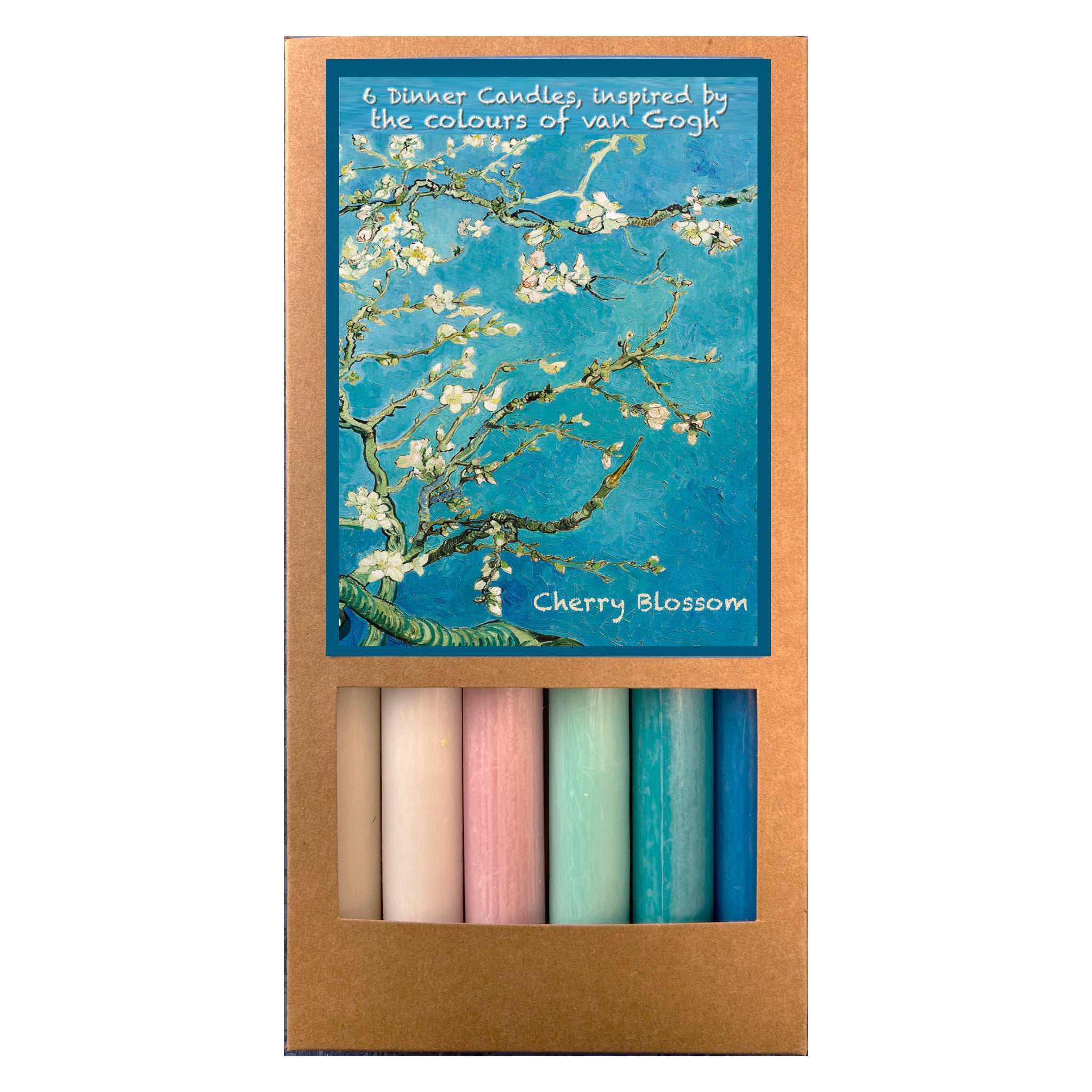 CANDLE SETS,VAN GOGH ALMOND BLOSSOM , 6 BOXES