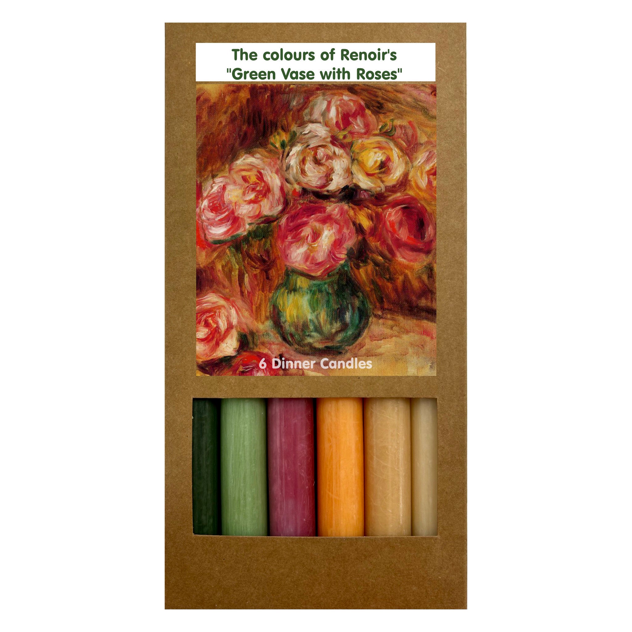 CANDLE SETS, RENOIR-VASE-OF-ROSES, 6 BOXES