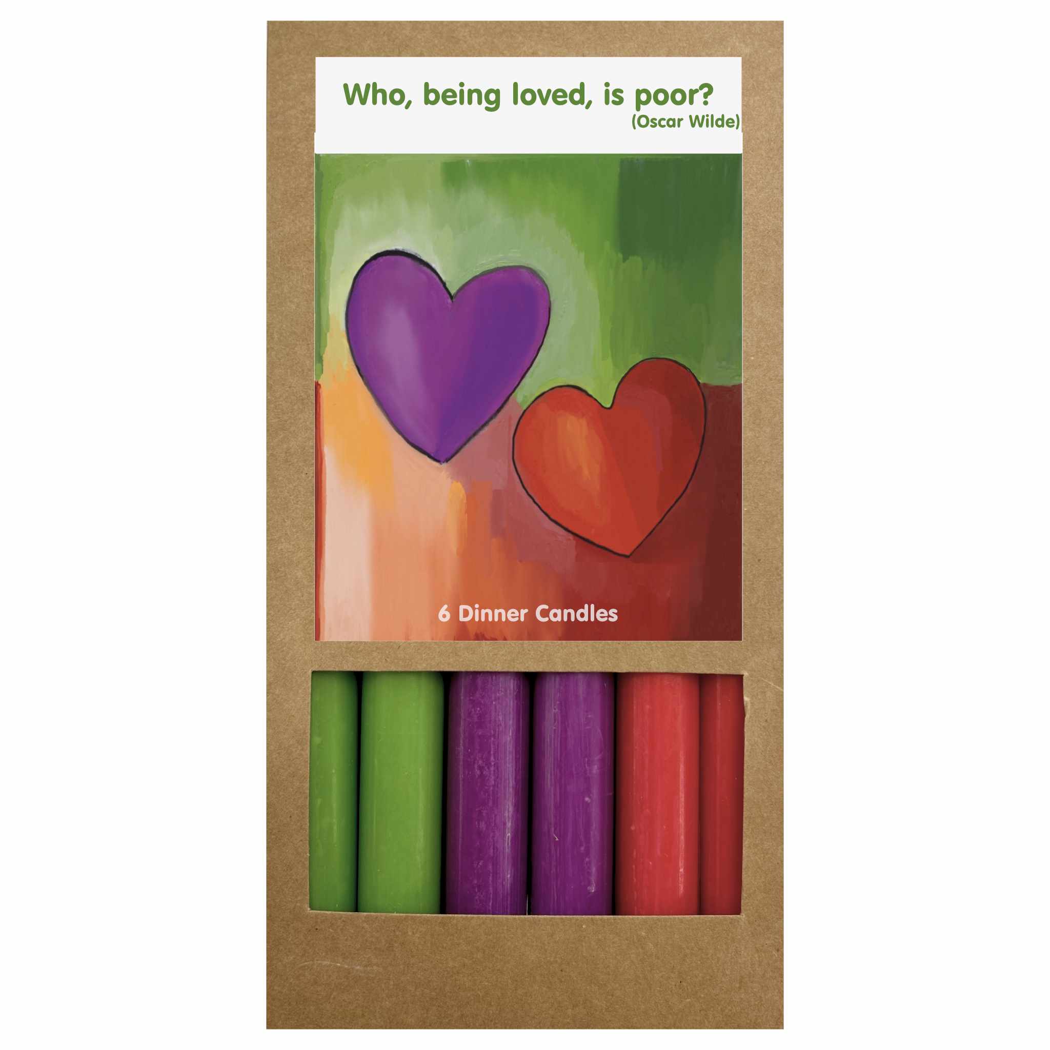 CANDLE SETS, PLARISTO, MODERN HEARTS, 6 BOXES