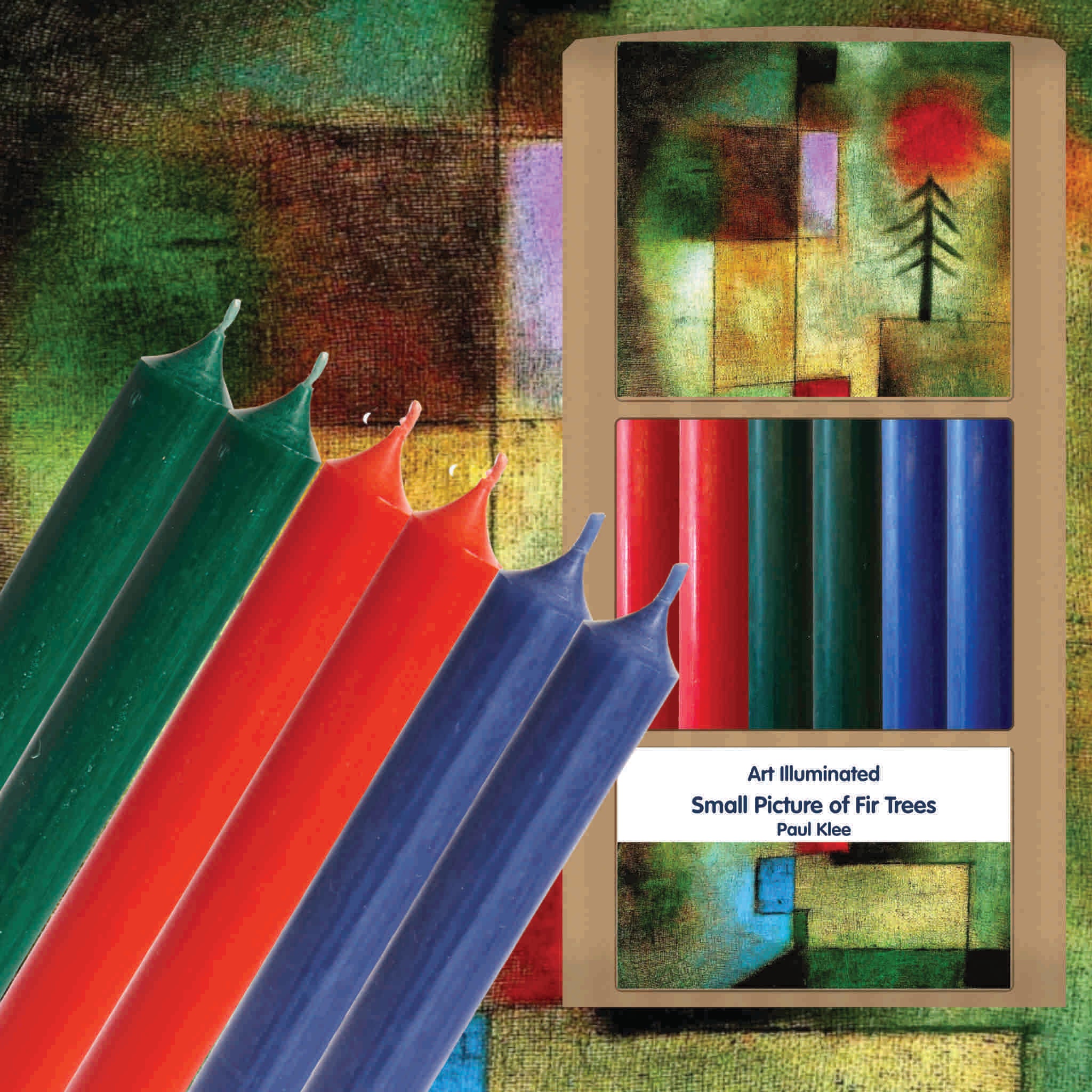 Klee – Small Picture of Fir Trees – Case of 6 Dinner Candle Sets