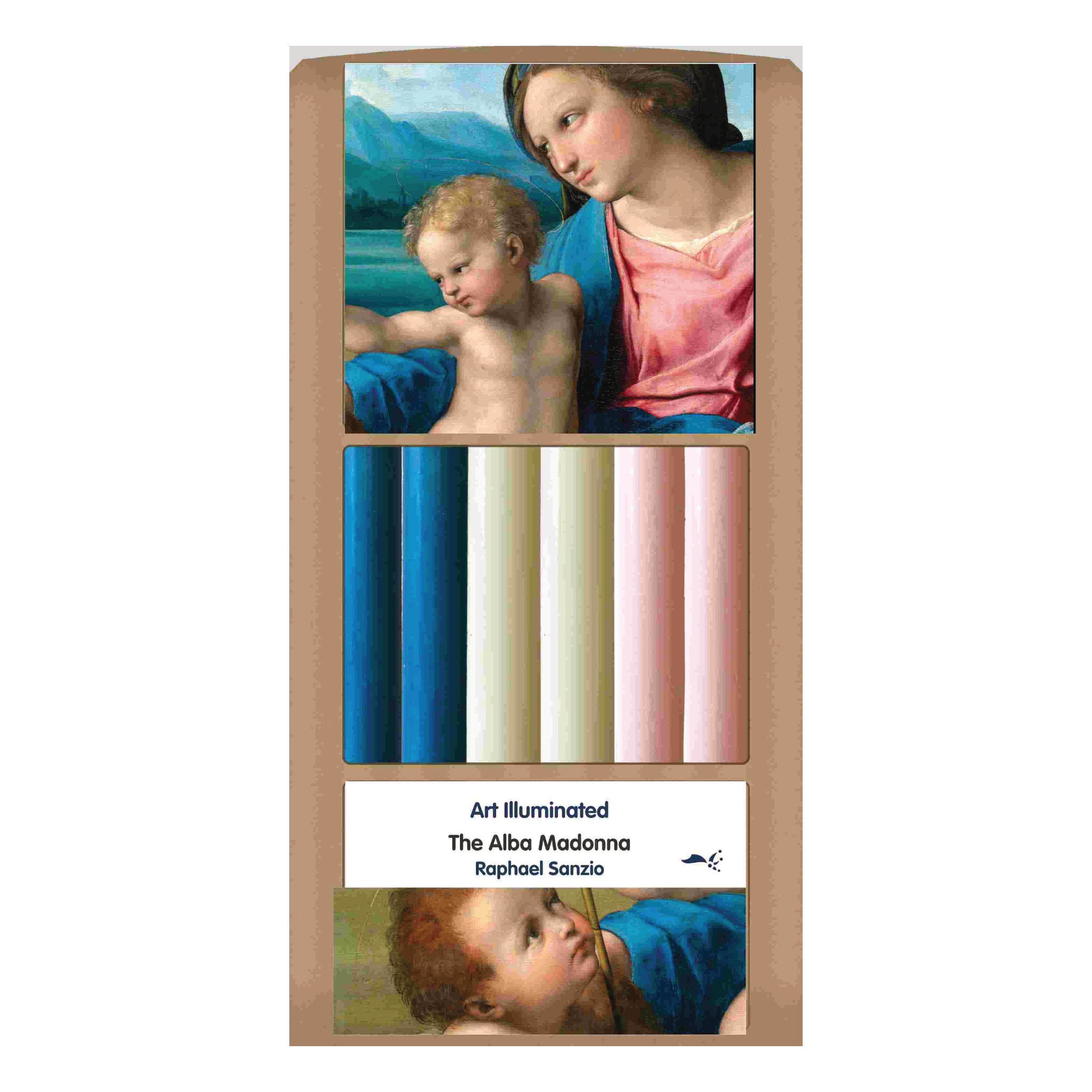 Raphael – The Alba Madonna – Case of 6 Dinner Candle Sets