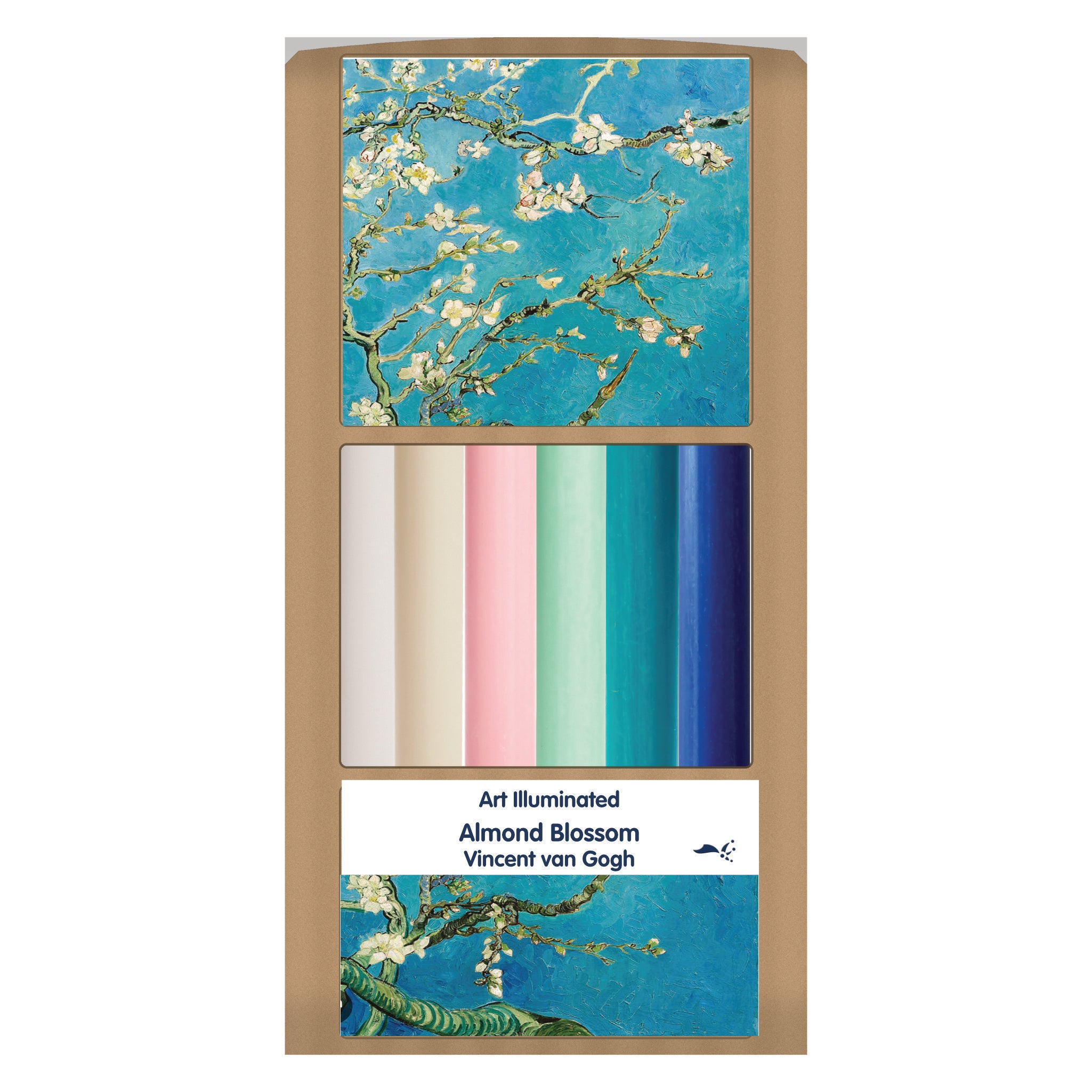 Van Gogh – Almond Blossom – Case of 6 Dinner Candle Sets
