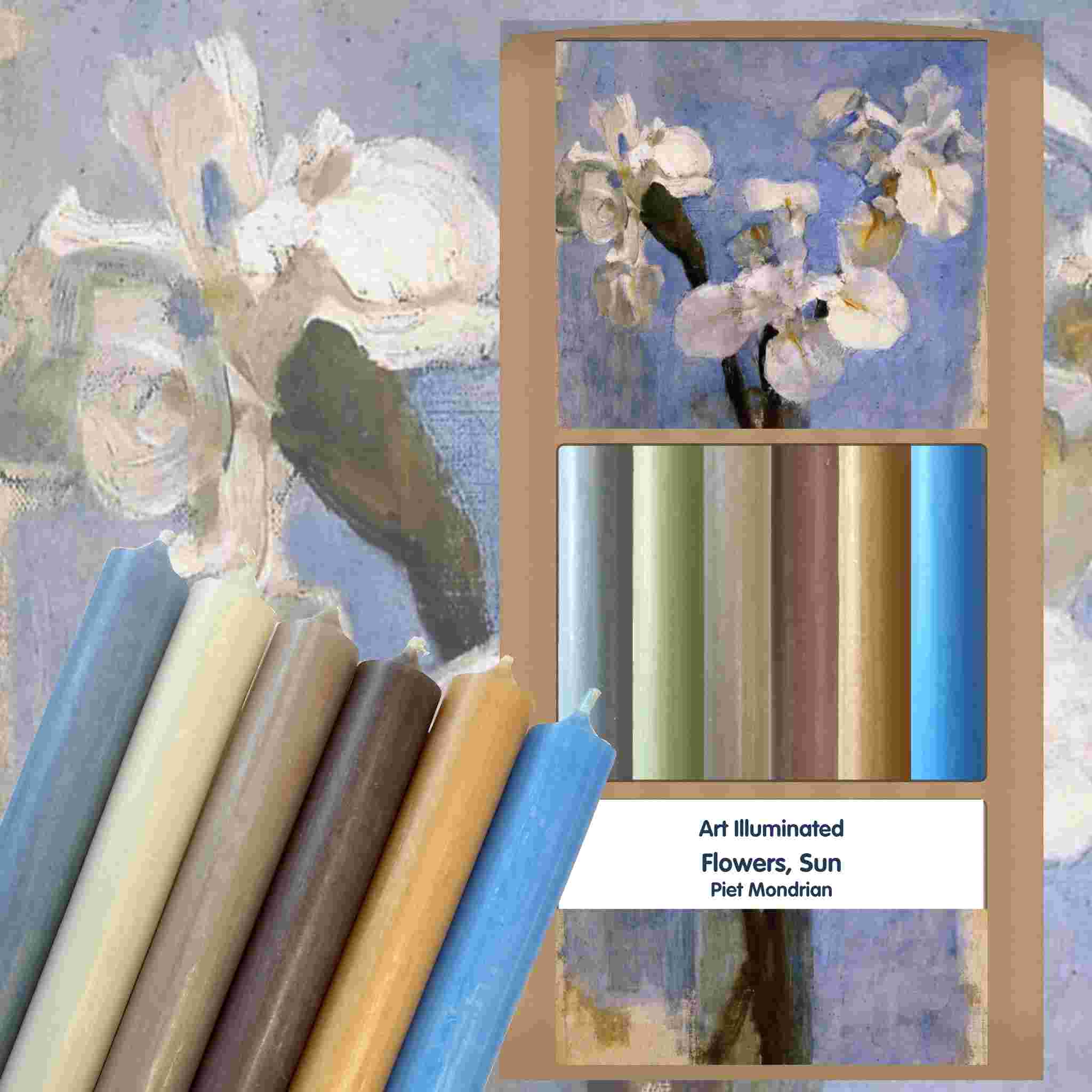 Mondrian – Flowers in the Sun – Case of 6 Dinner Candle Sets
