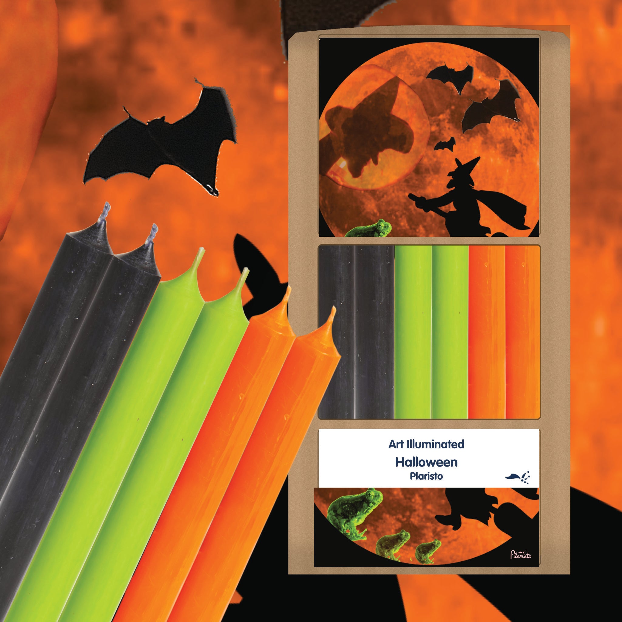 Plaristo – Halloween – Case of 6 Dinner Candle Sets