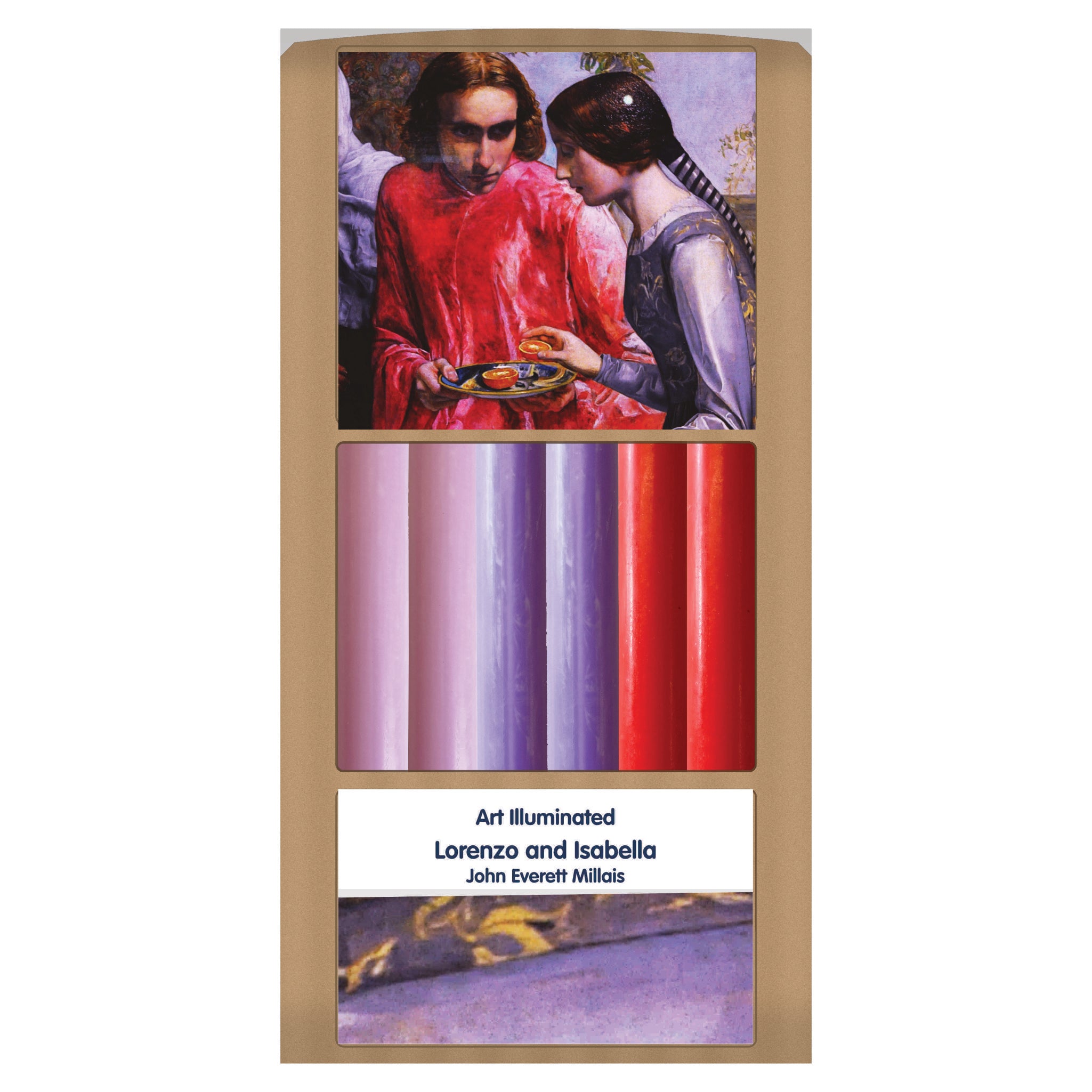 Millais – Lorenzo and Isabella – Case of 6 Dinner Candle Sets