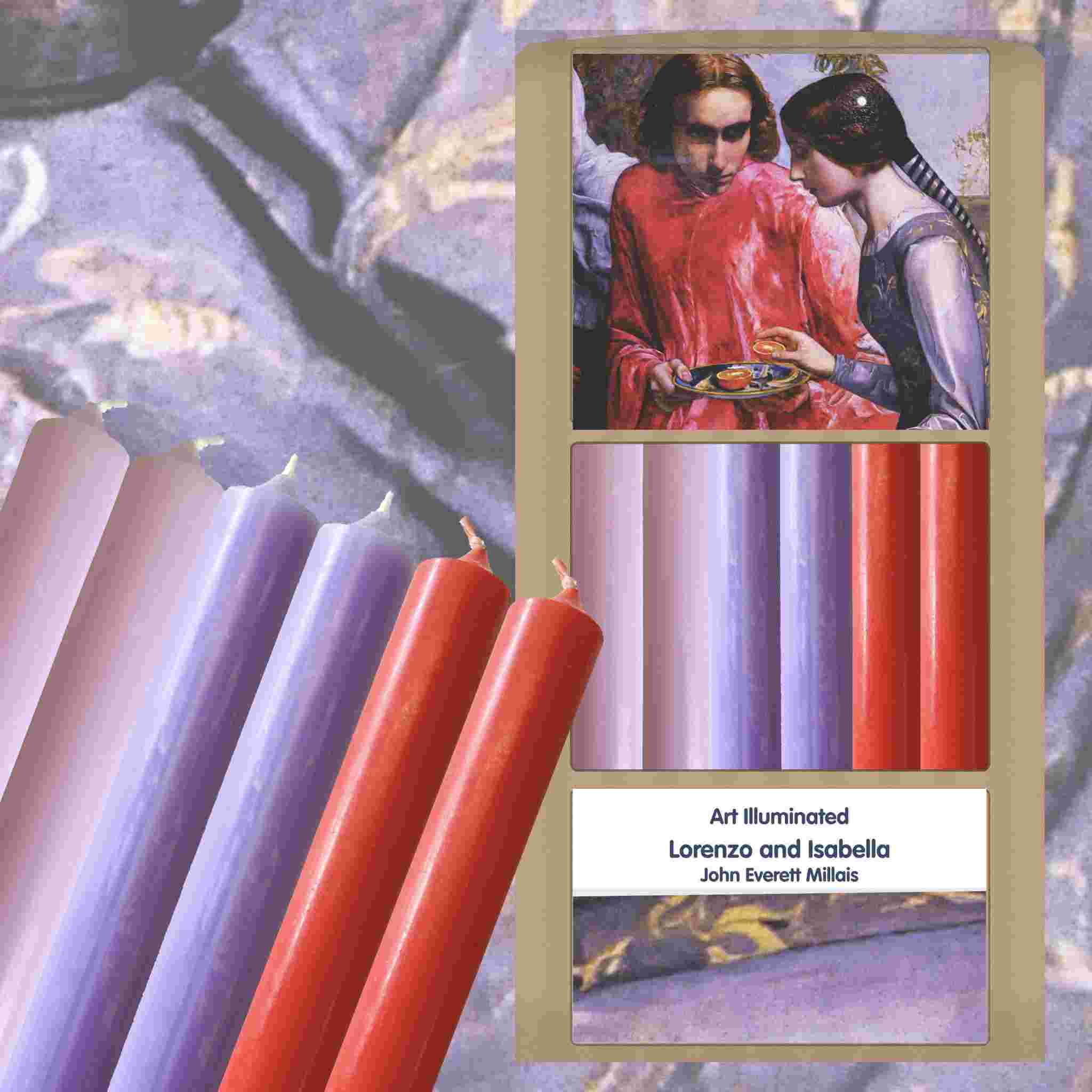 Millais – Lorenzo and Isabella – Case of 6 Dinner Candle Sets