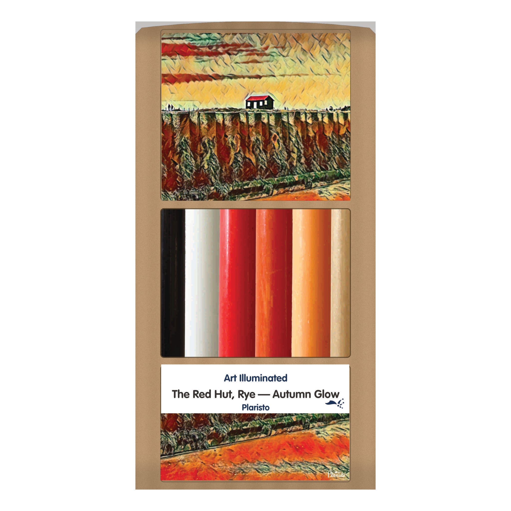 Plaristo – The Red Hut, Rye — Autumn Glow – Case of 6 Dinner Candle Sets