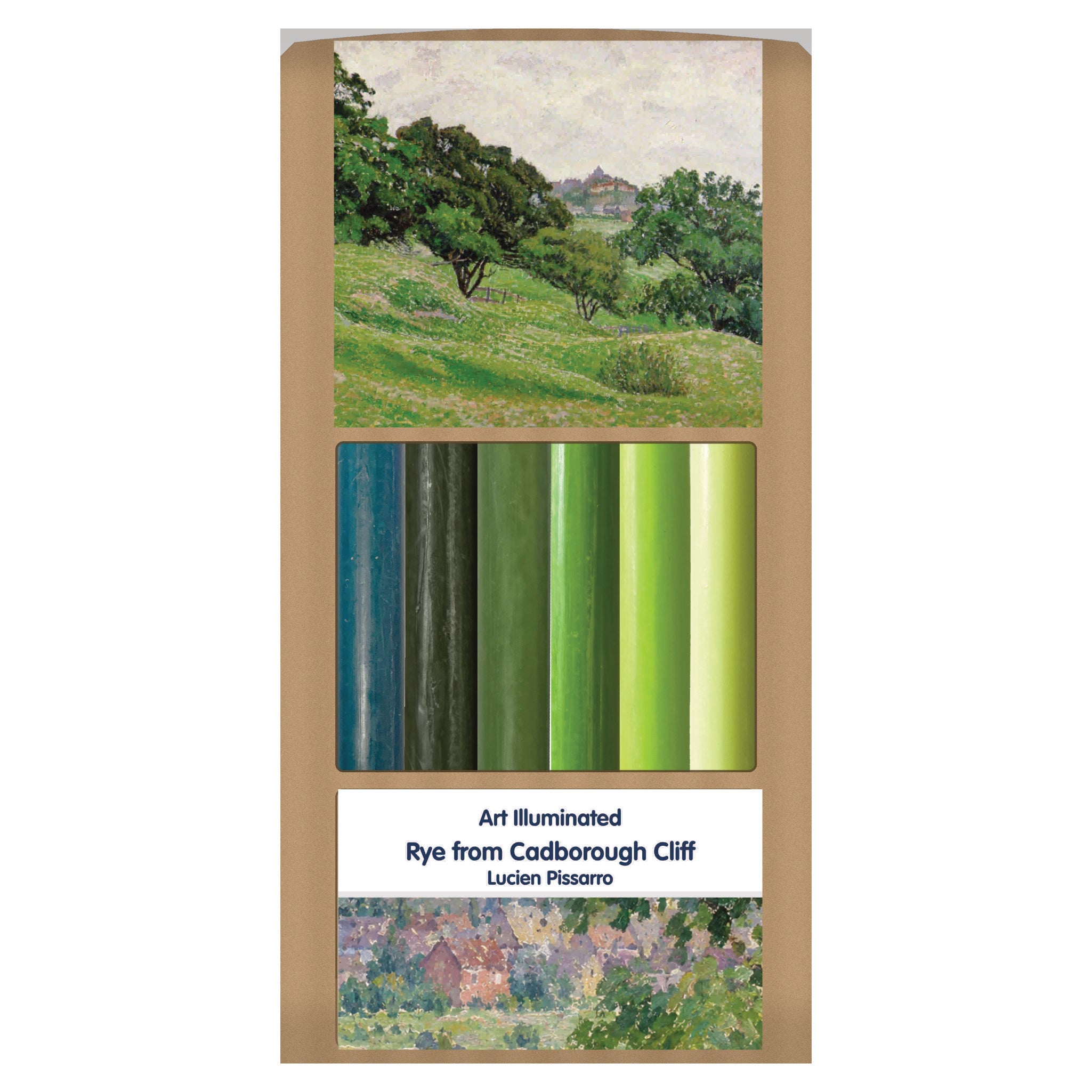 Pissarro – Rye from Cadboro Cliff – Grey Morning – Case of 6 Dinner Candle Sets
