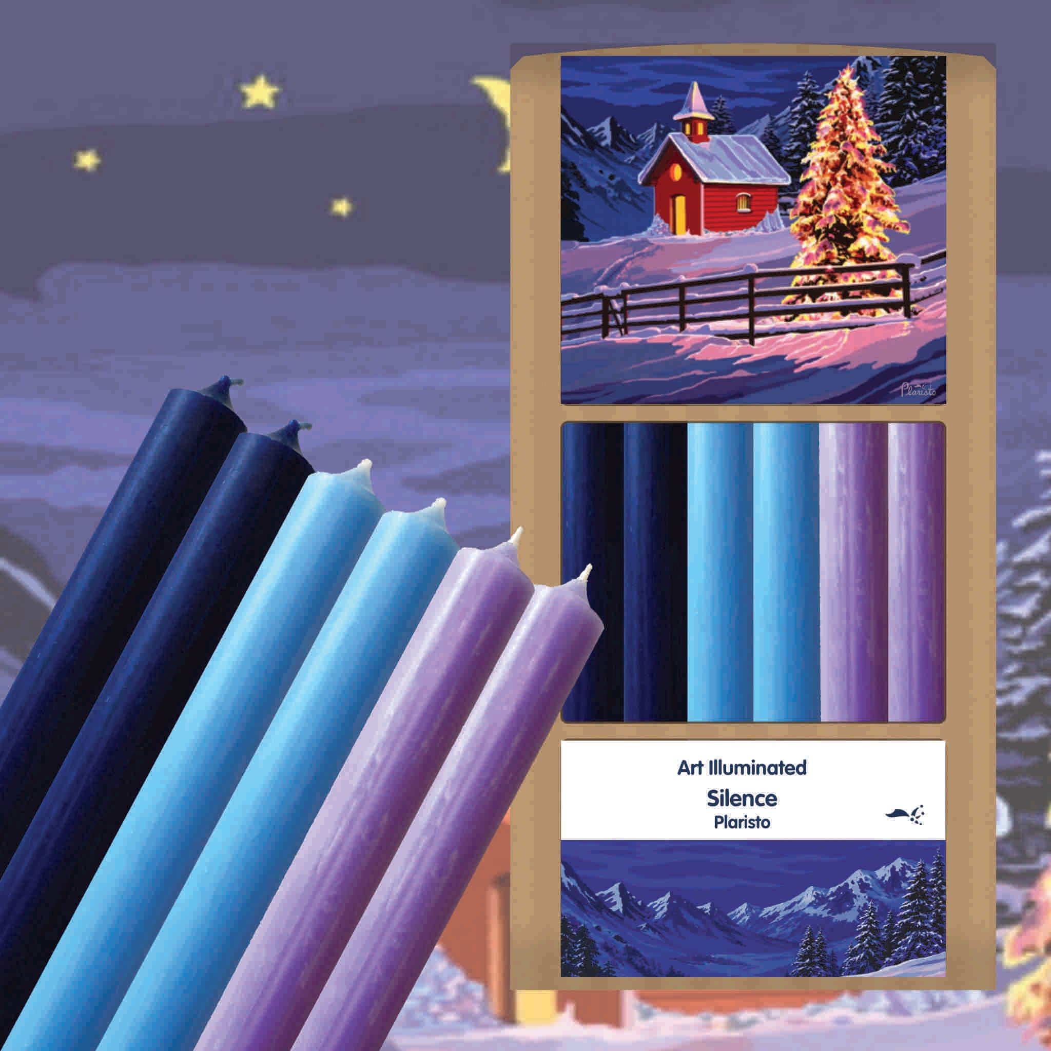 Plaristo – Silence – Case of 6 Dinner Candle Sets