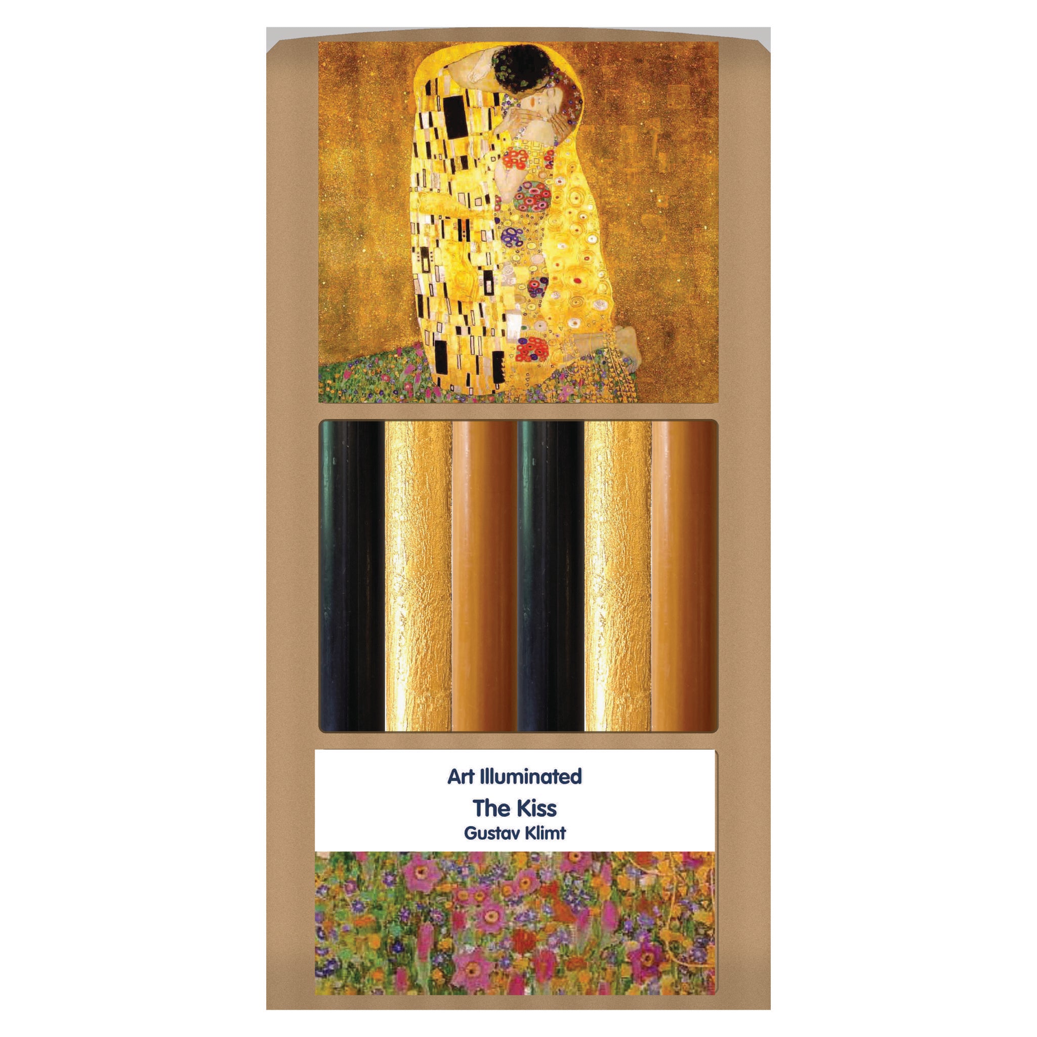 Klimt – The Kiss – Case of 6 Dinner Candle Sets
