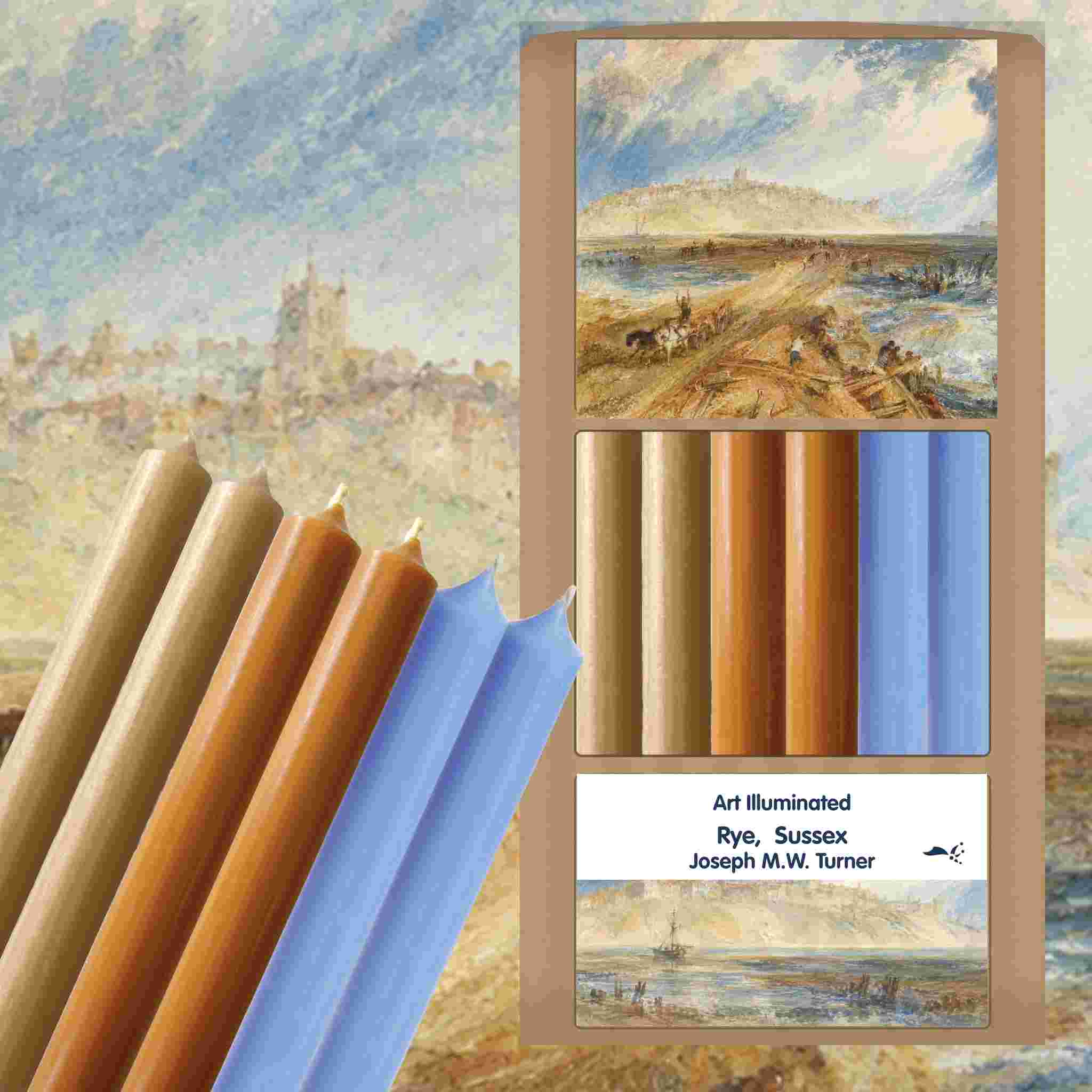 Turner – Rye, Sussex – Case of 6 Dinner Candle Sets
