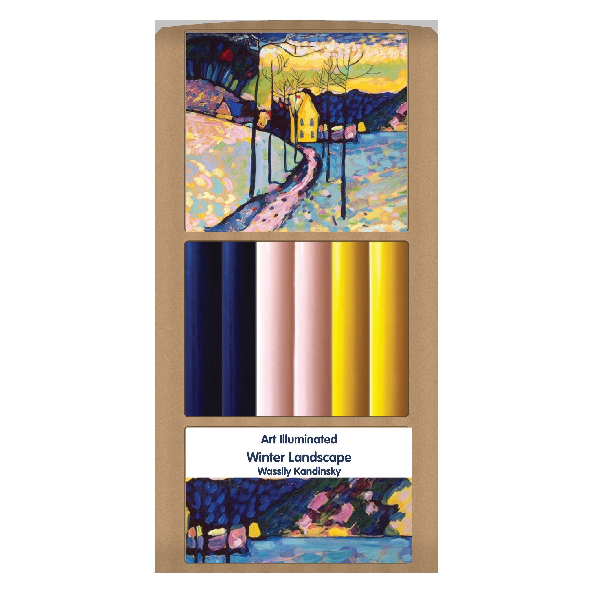Kandinsky – Winter Landscape – Case of 6 Dinner Candle Sets