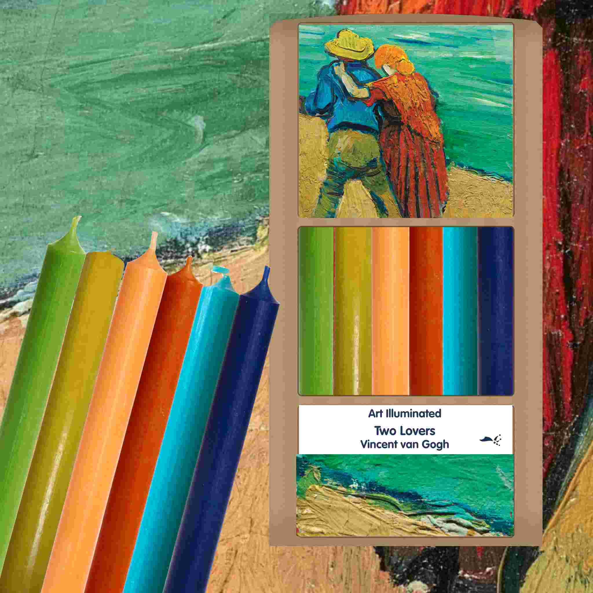 Van Gogh – Two Lovers – Case of 6 Dinner Candle Sets
