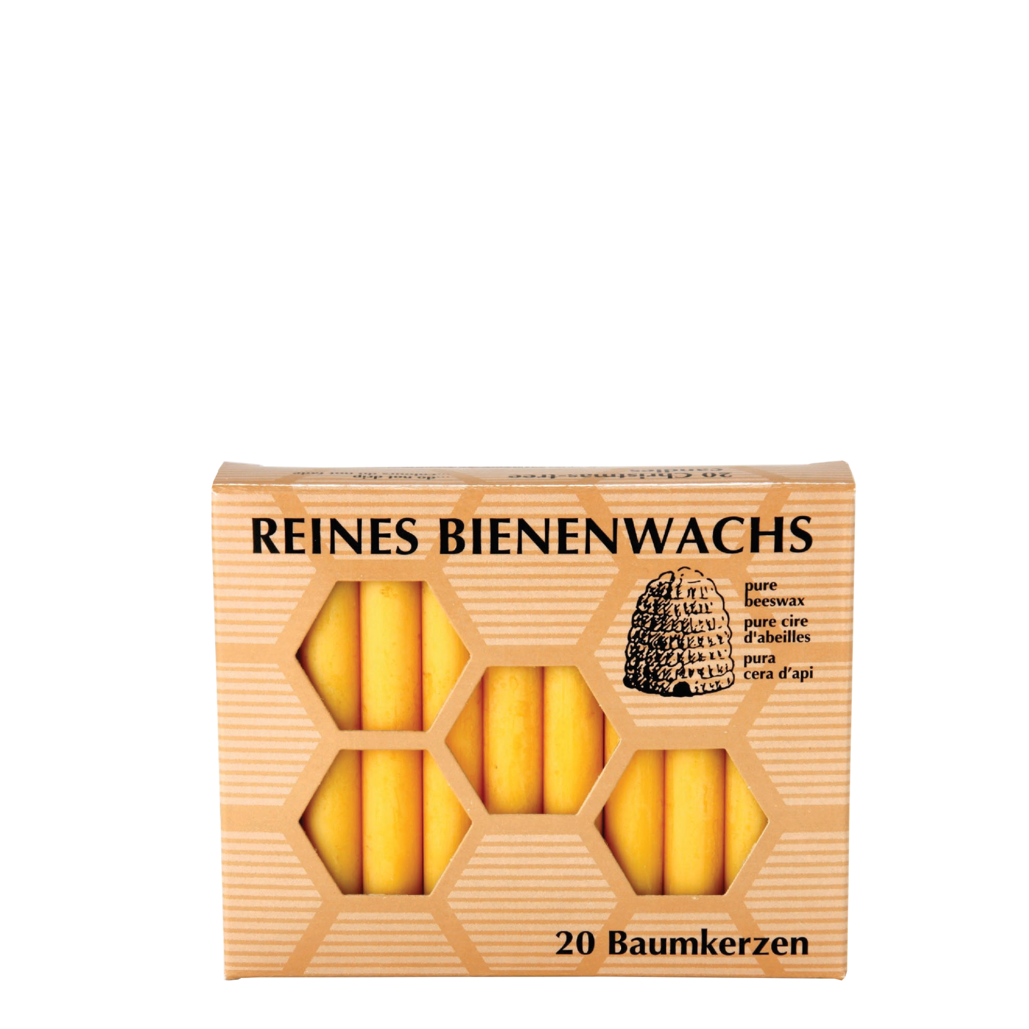 0405 Beeswax Tree Candles x 20, pack of 6