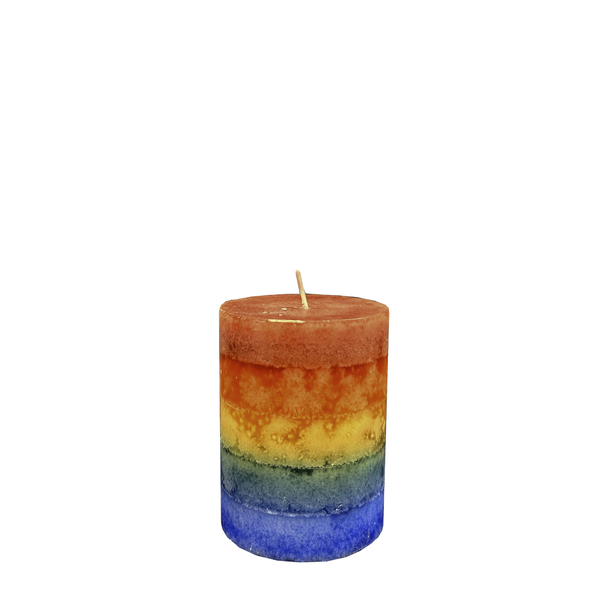 Rainbow Pillar Candle, 70 x 54mm, pack of 5
