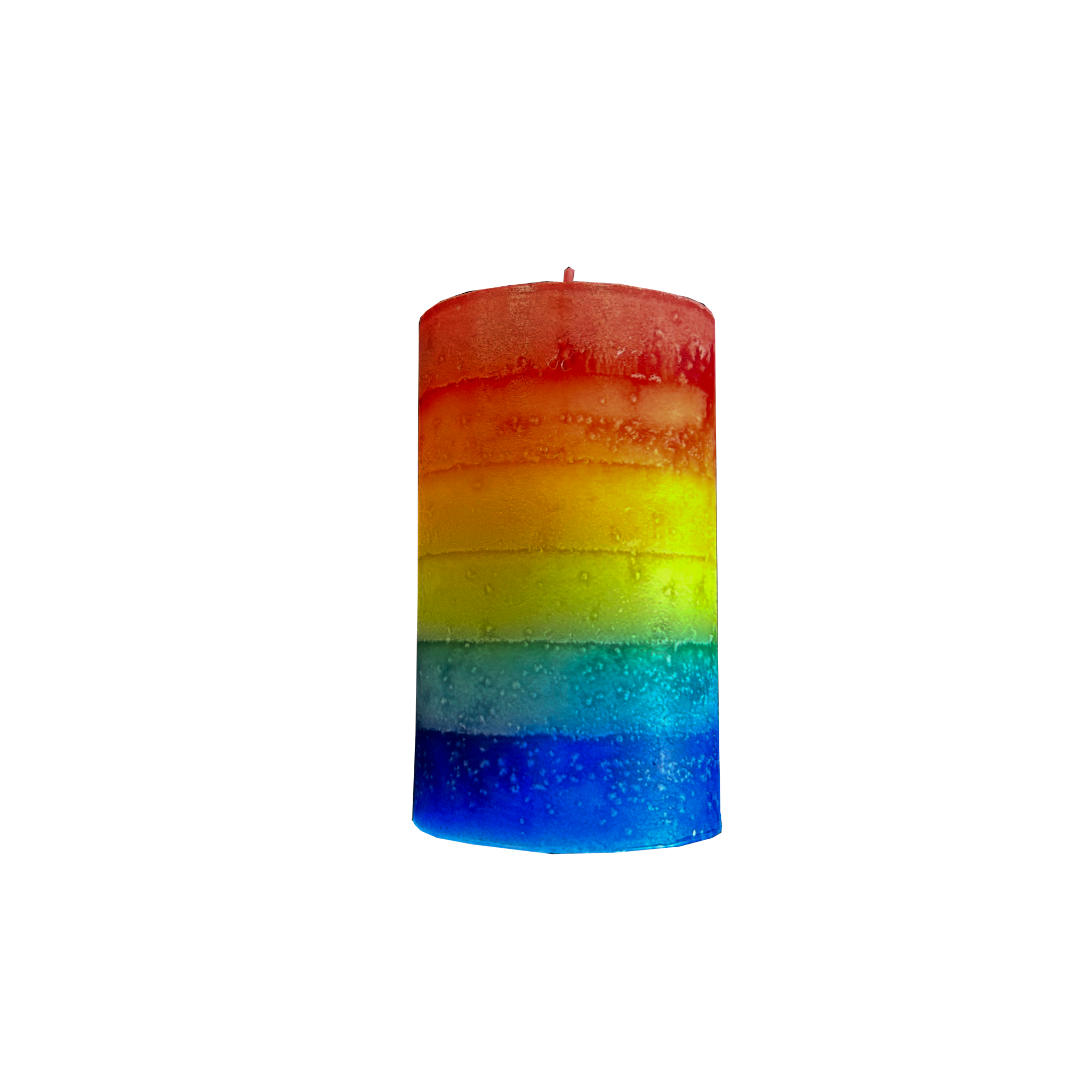 Rainbow Pillar Candle, 130 x 54mm, pack of 4