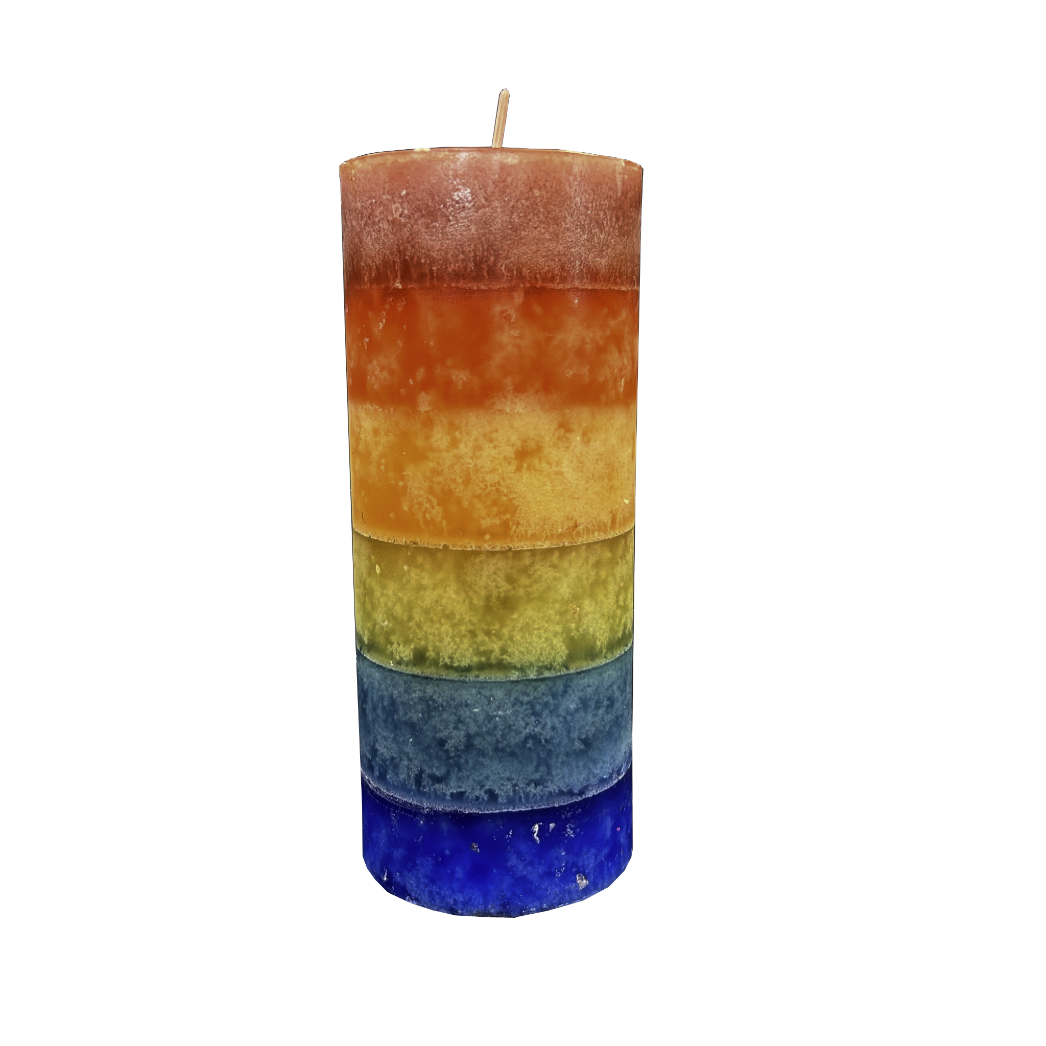 Rainbow Pillar Candle, 200 x 54mm, pack of 4