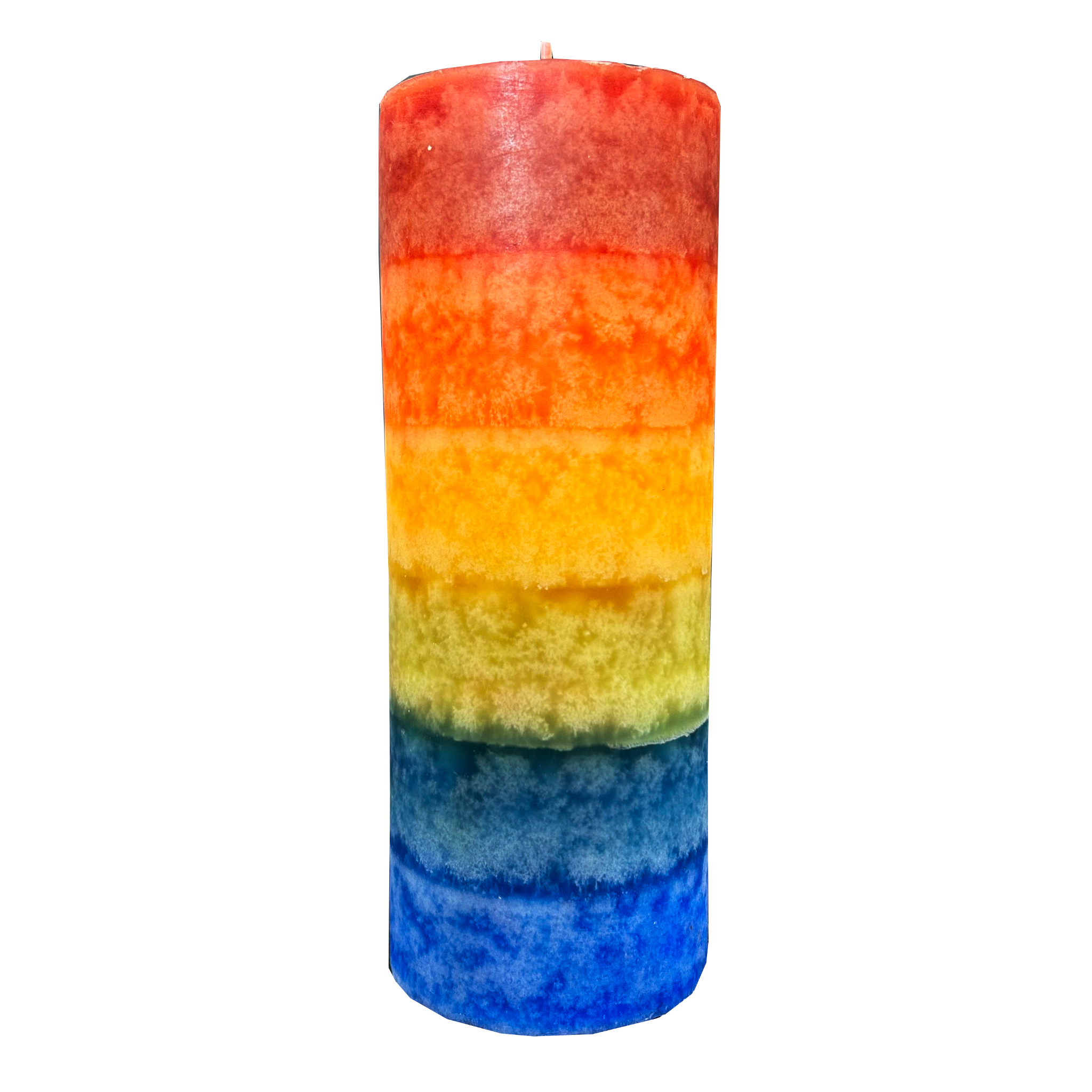 Rainbow Pillar Candle, 180 x 70mm, pack of 2