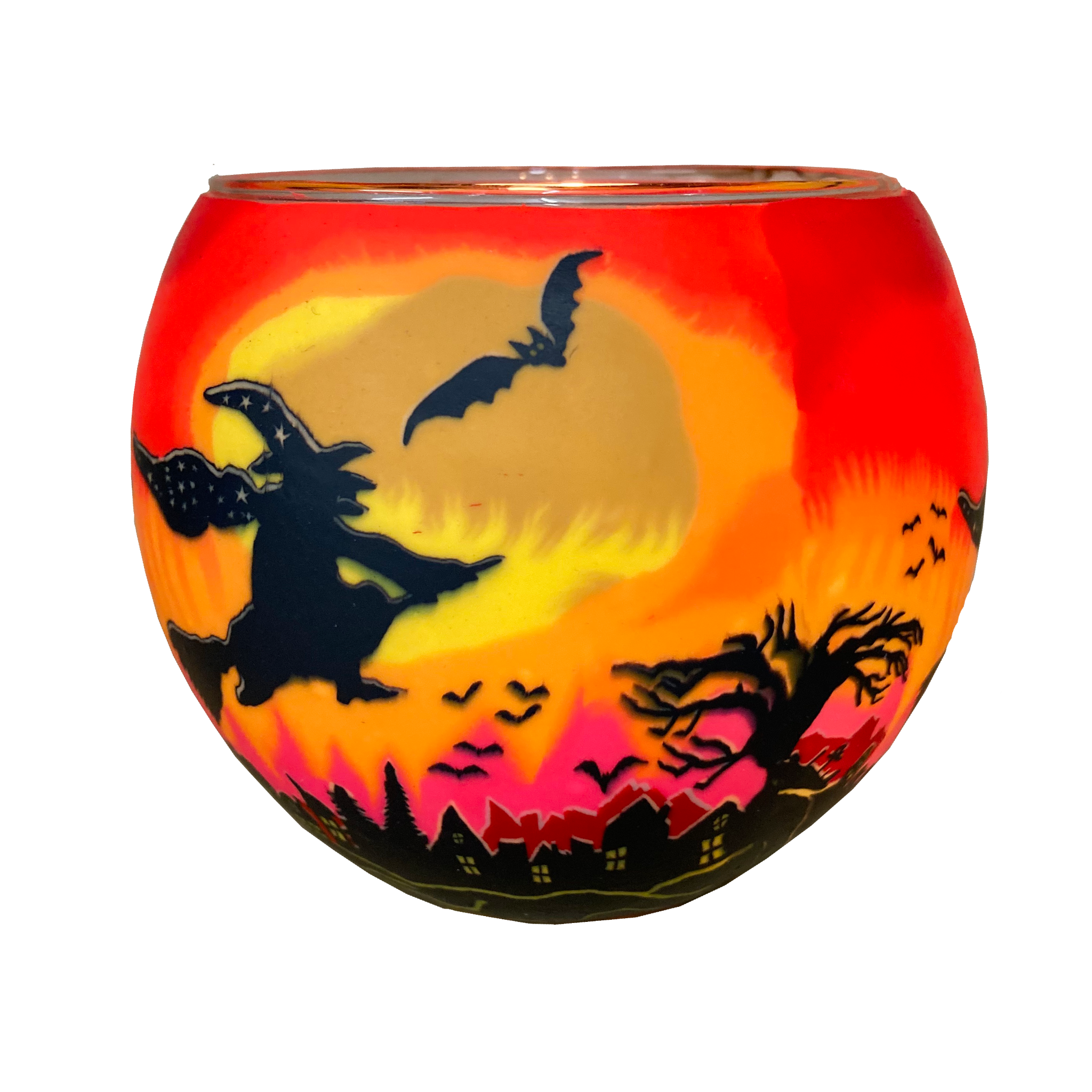 21710 Witch, 11cm Glowing Glass, Pack of 6