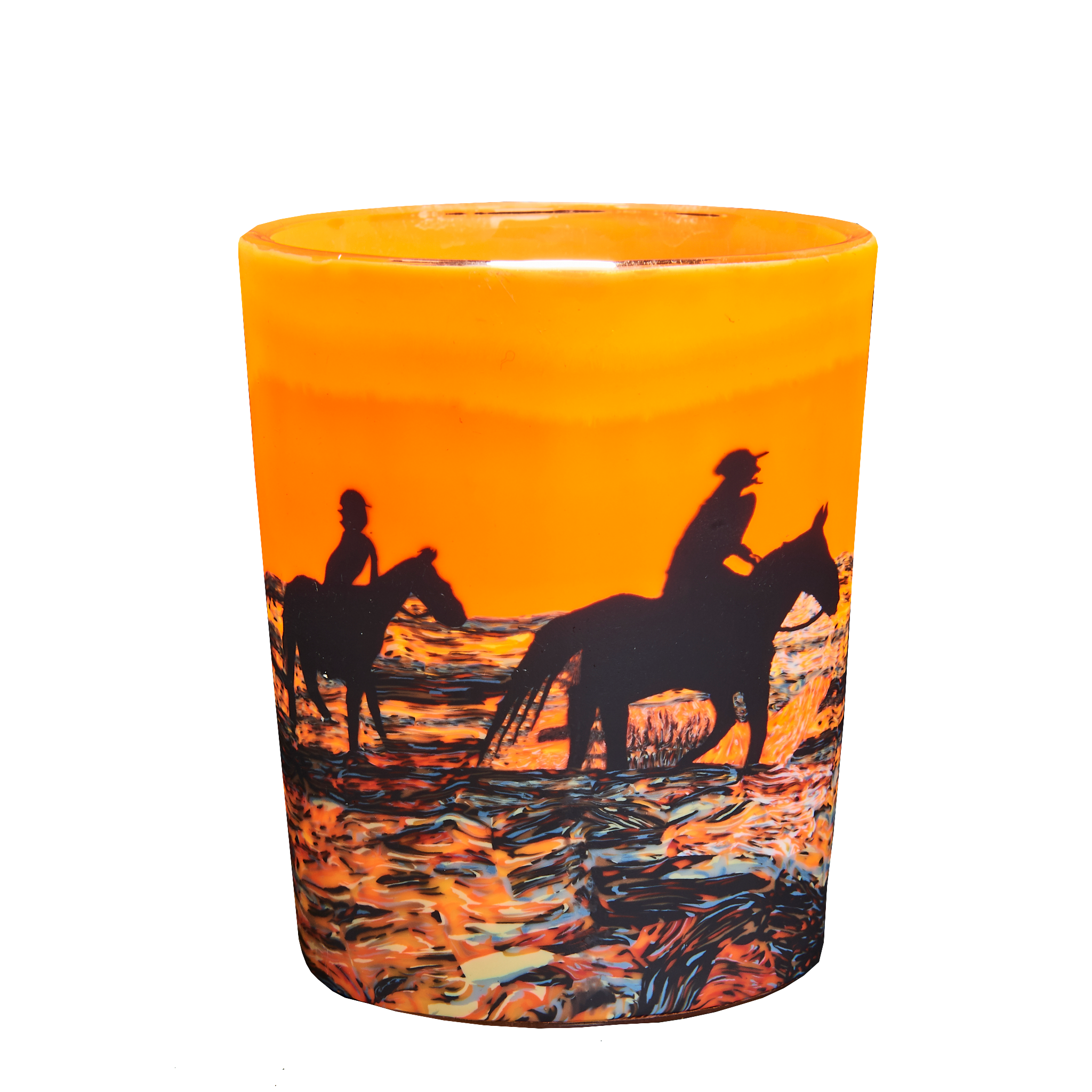 Horses in the Sunrise Votive Glowing Glass, Pack of 6