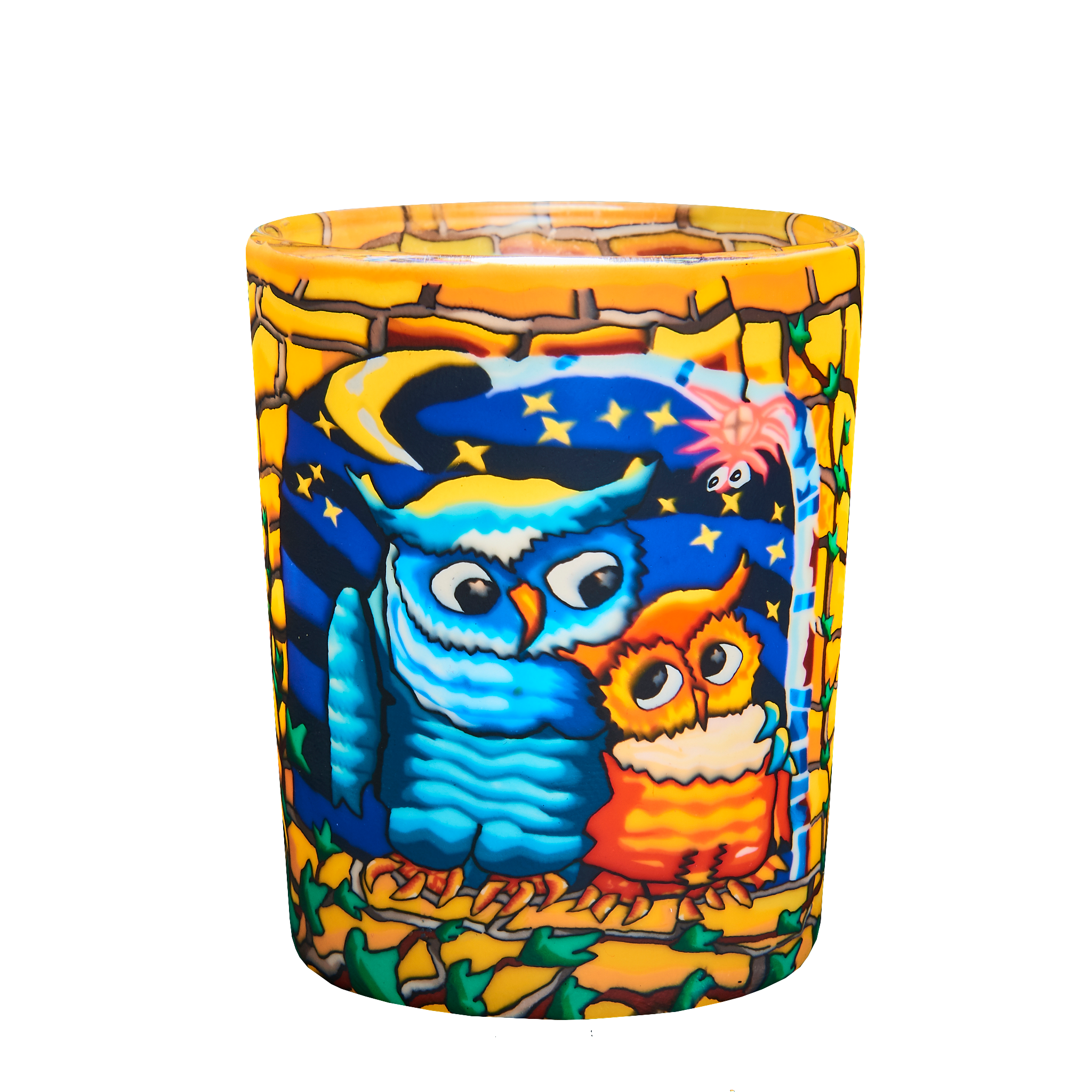 Owls by Night Votive Glowing Glass, Pack of 6