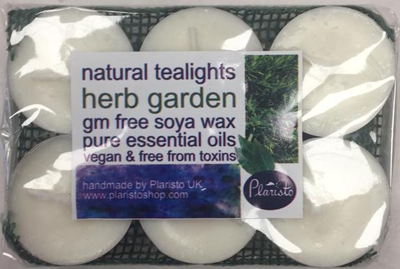 Plaristo "Herb-Garden" scented tea-lights, 6 packs