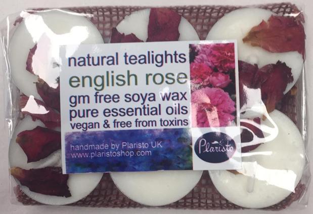 Plaristo "English Rose" scented tea-lights, 6 packs